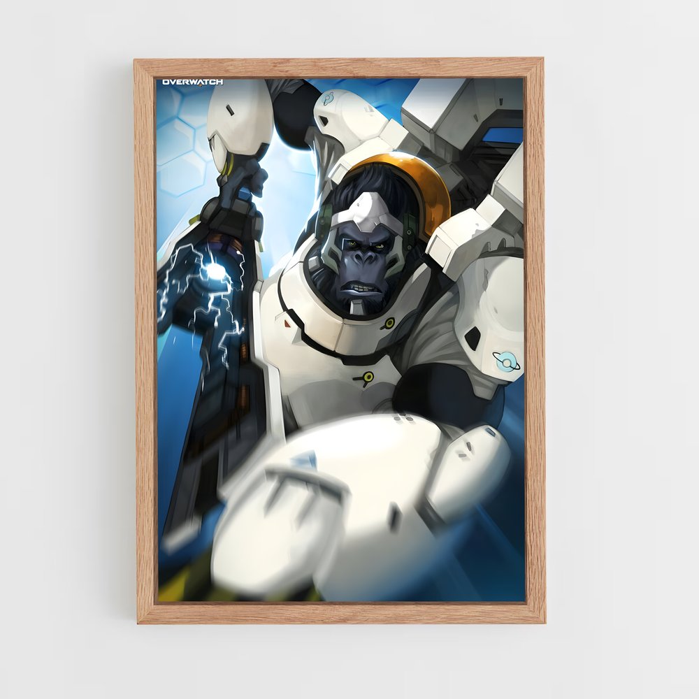 Poster Winston, le Héros Cyborg – affiche Overwatch (vue 4)